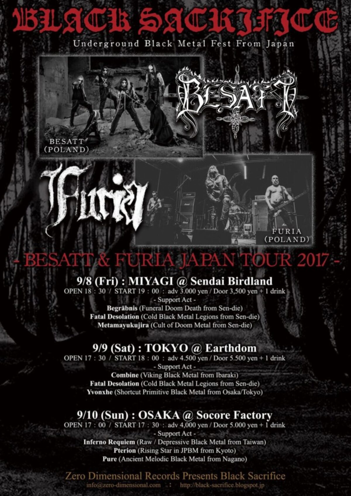 Black Sacrifice – Besatt & Furia Japan Tour 2017 –