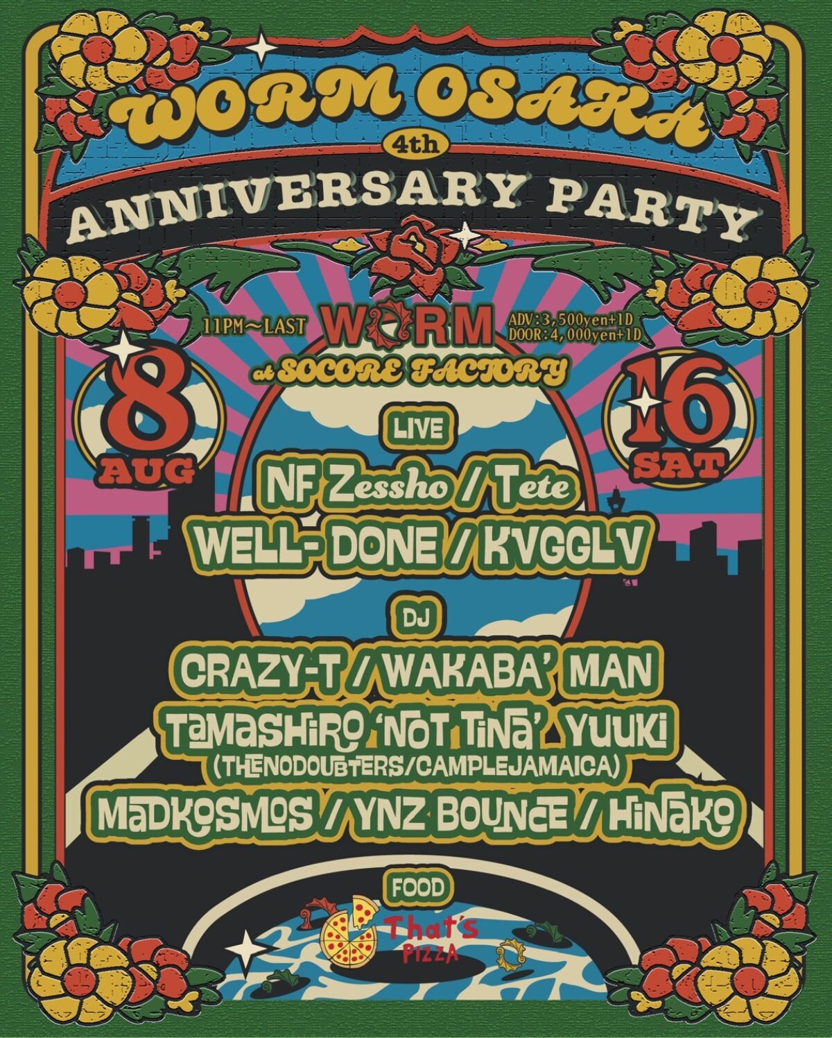 WORM OSAKA 4th Anniversary - SOCORE FACTORY SOCORE FACTORY